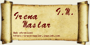 Irena Maslar vizit kartica
